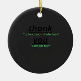 Aangepaste tekst & upload je foto gepersonaliseerd keramisch ornament