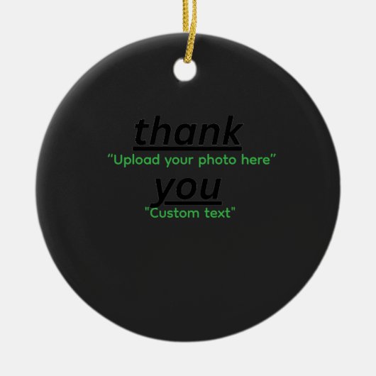 Aangepaste tekst & upload je foto gepersonaliseerd keramisch ornament (Voorkant)