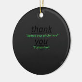 Aangepaste tekst & upload je foto gepersonaliseerd keramisch ornament (Links)