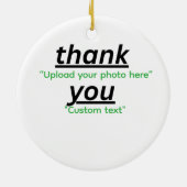 Aangepaste tekst & upload je foto gepersonaliseerd keramisch ornament (Achterkant)