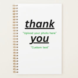 Aangepaste tekst & upload je foto gepersonaliseerd planner