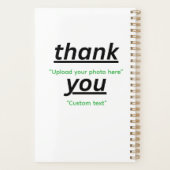 Aangepaste tekst & upload je foto gepersonaliseerd planner (Achterkant)