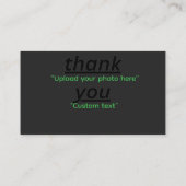 Aangepaste tekst & upload je foto Gepersonaliseerd Visitekaartje (Achterkant)