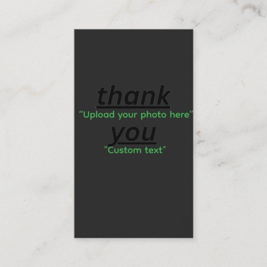 Aangepaste tekst & upload je foto Gepersonaliseerd Visitekaartje (Voorkant)