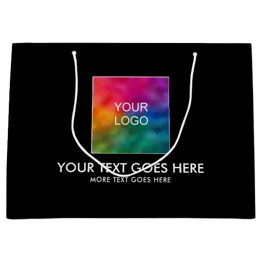 Aangepaste tekst Upload uw bedrijfslogo hier Groot Cadeauzakje (Voorkant)