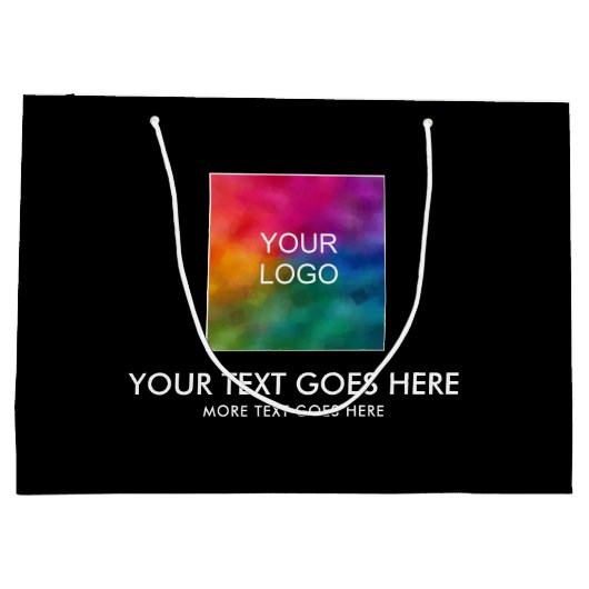 Aangepaste tekst Upload uw bedrijfslogo hier Groot Cadeauzakje (Achterkant)