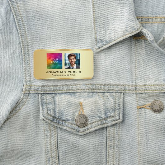 Aangepaste tekst Upload uw foto en bedrijfslogo Naamplaatje (In situ)