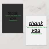 Aangepaste tekst & upload uw foto Gepersonaliseerd Visitekaartje (Voorkant / Achterkant)