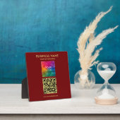 Aangepaste tekst Upload Uw Logo QR Code Vierkant Fotoplaat (Insitu)