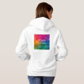 Aangepaste tekst Upload uw Logo Vrouwen Dubbelzijd Hoodie (Achterkant volledig)