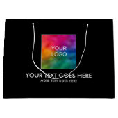 Aangepaste tekst Upload Uw Zakelijk Bedrijfslogo H Groot Cadeauzakje (Voorkant)