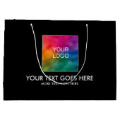 Aangepaste tekst Upload Uw Zakelijk Bedrijfslogo H Groot Cadeauzakje (Achterkant)