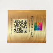 Aangepaste tekst Uploaden Bedrijf Logo Faux Gold a Wandkleed (Voorkant (horizontaal))
