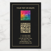 Aangepaste tekst Uploaden Business Logo Sjabloon M Wijn Etiket (Enkel label)