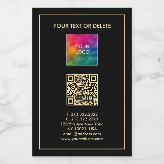 Aangepaste tekst Uploaden Business Logo Sjabloon M Wijn Etiket (Enkel label)