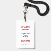 Aangepaste tekst USA Independence Party badges (Achterkant met lanyard)