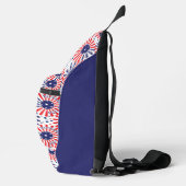 Aangepaste tekst USA pickleball patroon Sling Bag (Rechts)