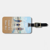 Aangepaste tekst Uw foto Bagagelabel (Voorkant horizontaal)