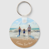 Aangepaste tekst Uw foto Sleutelhanger (Achterkant)