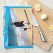 Aangepaste tekst uw fotocollage keukenhanddoek (Quarter Fold)