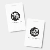 Aangepaste tekst uw Logo hier | Naam zakelijke geb Badge (Voor- en achterkant)