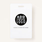 Aangepaste tekst uw Logo hier | Naam zakelijke geb Badge (Achterkant)