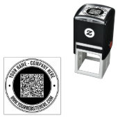 Aangepaste tekst Uw QR-codekleur Ronde stempel voo (In situ)
