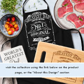 Aangepaste tekst, Vaderdag Gift, Zwart-wit Ovenwant & Pannenlap Set