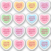 Aangepaste tekst Valentijnsdag 16 conversatie hart Sticker (Voorkant)