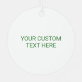 Aangepaste tekst Vegan Metalen Ornament (Achterkant)