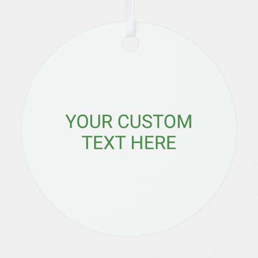 Aangepaste tekst Vegan Metalen Ornament (Achterkant)