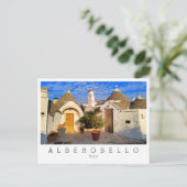Aangepaste tekst, verbluffende stad Alberobello, P Briefkaart (Staand voorkant)
