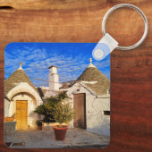 Aangepaste tekst, verbluffende stad Alberobello, P Sleutelhanger (Achterkant)