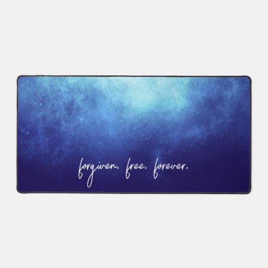 Aangepaste tekst Vergeven Cool Modern Christelijk Bureaumat (Voorkant)