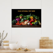 Aangepaste tekst Verse groenten Poster (Keuken)
