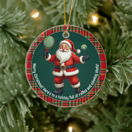 🎾🎄Aangepaste tekst, Versier het veld Keramisch Ornament