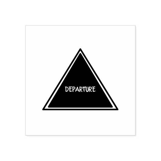 Aangepaste tekst VERTREK Wood Art Deep Paarse Ink Rubberstempel (Afrduk)