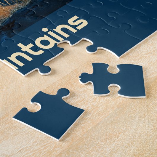 Aangepaste tekst Vestrahorn-bergen, IJsland Legpuzzel (Zijkant)