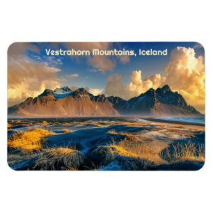 Aangepaste tekst Vestrahorn-bergen, IJsland Magneet