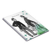 Aangepaste tekst: Victorian Gentleman + Lady Notit Notitieboek (Rechterzijde)