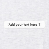 Aangepaste tekst Vier verschillende opties Fabric  Labels (Design 1)