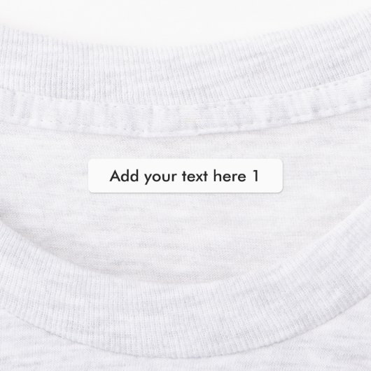 Aangepaste tekst Vier verschillende opties Fabric  Labels (Aangebracht)