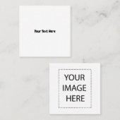 Aangepaste tekst vierkante visitekaartje (Voorkant / Achterkant)