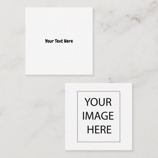 Aangepaste tekst vierkante visitekaartje (Voorkant / Achterkant)