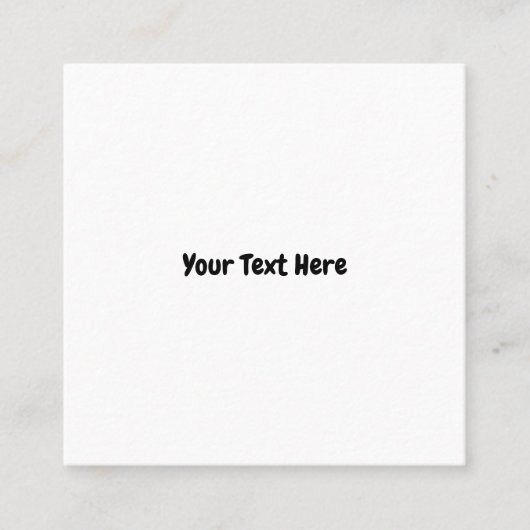 Aangepaste tekst vierkante visitekaartje (Voorkant)