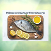 Aangepaste tekst vis Dorado Raamsticker (Vel 3)