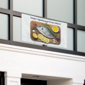 Aangepaste tekst vis Dorado Spandoek (Buitenkant Gebouw)