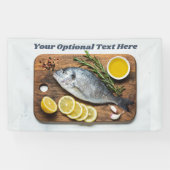 Aangepaste tekst vis Dorado Spandoek (Horizontaal)