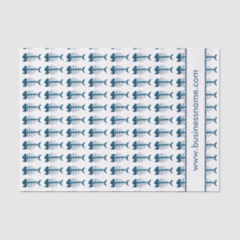 Aangepaste tekst vissenpatroon Botten Tissuepapier