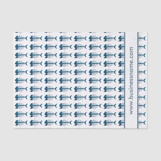 Aangepaste tekst vissenpatroon Botten Tissuepapier (Voorkant)